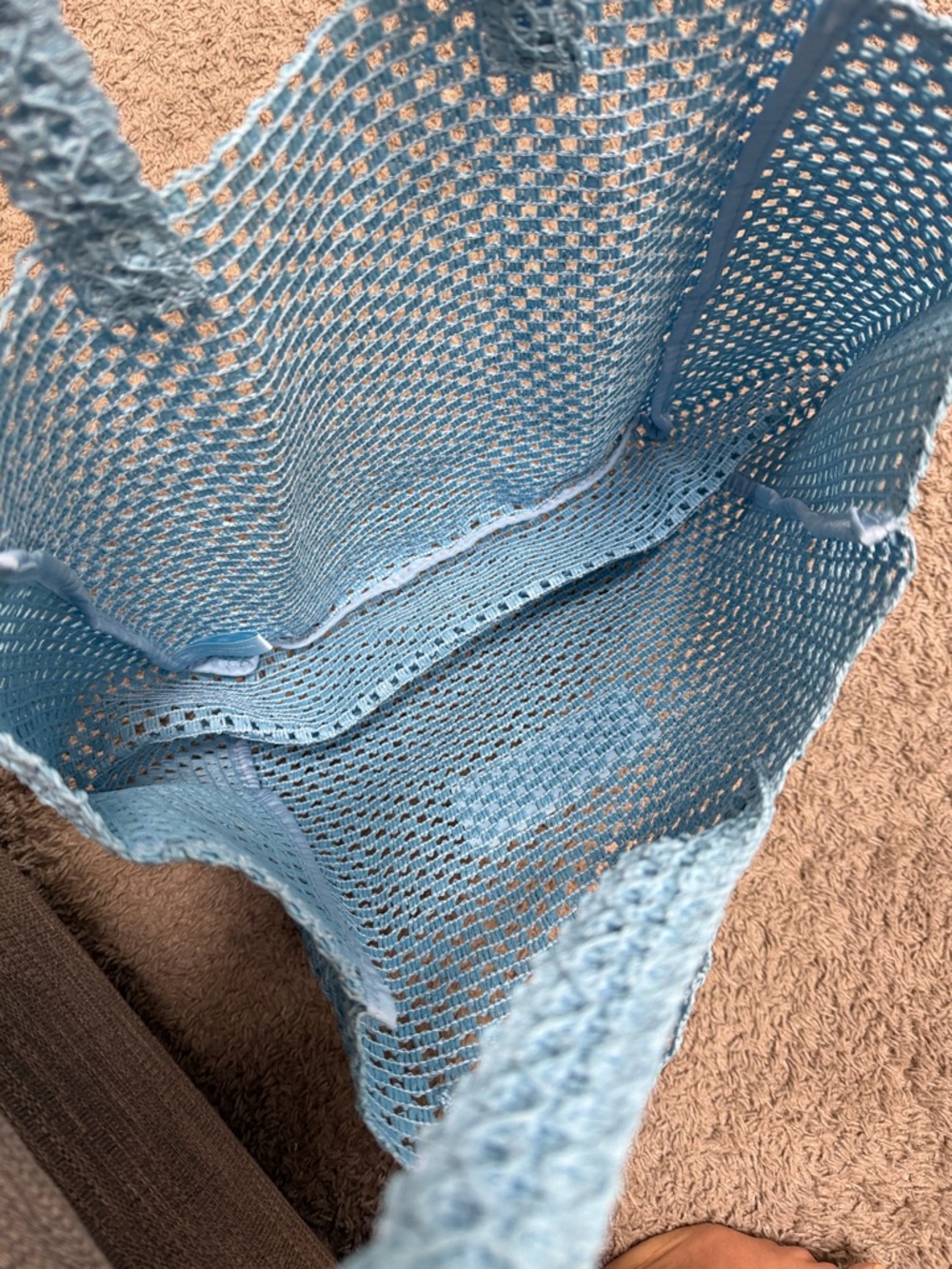 Dolce & Gabbana Pale Blue Crochet Tote - Picture 4 of 6
